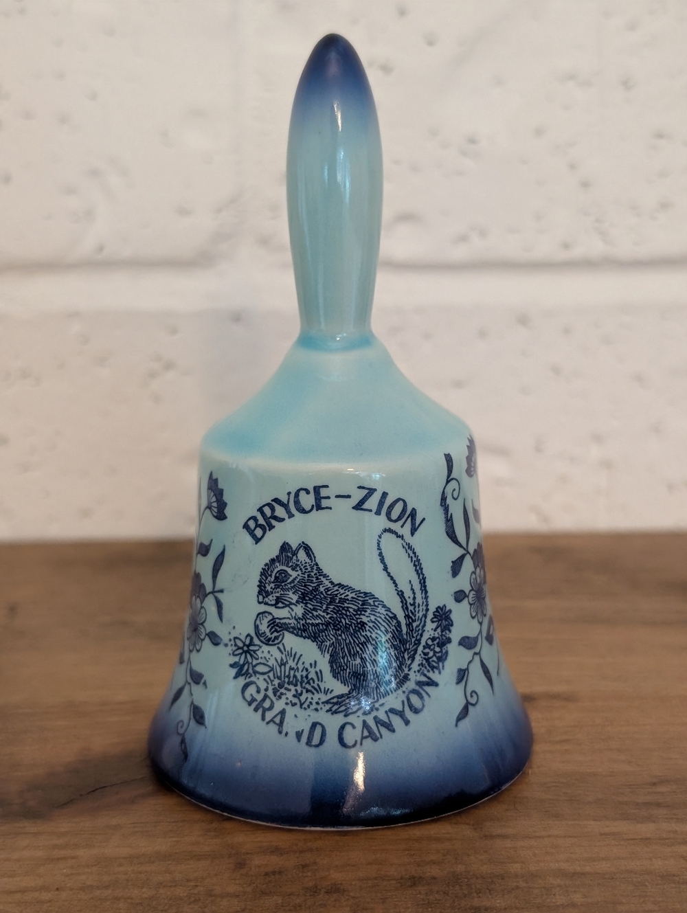 Vintage Bryce-Zion Grand Canyon Souvenir Ceramic Hand Bell